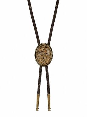 Leopard Jasper Vintage Western Bolo Tie